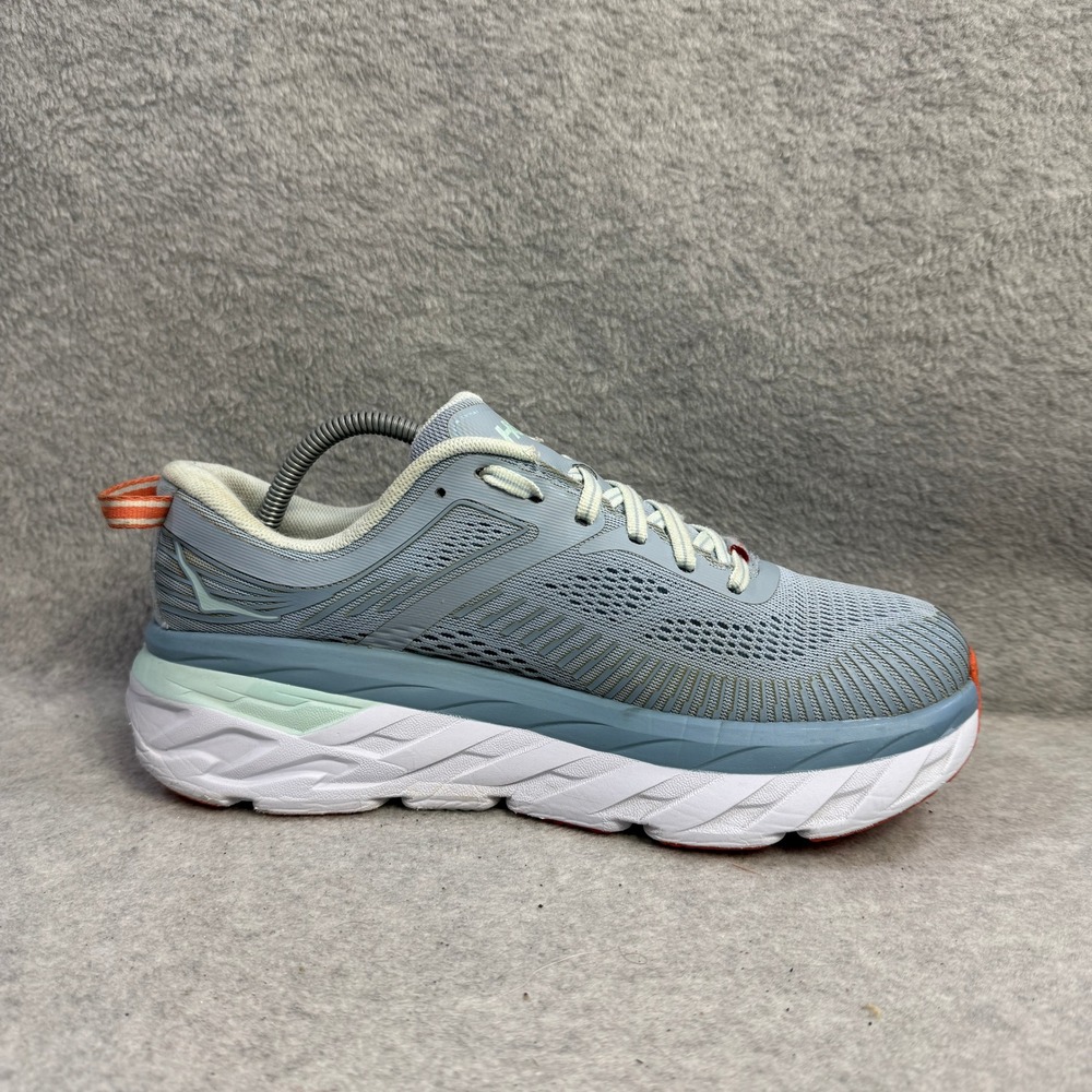 Hoka One One Women's Athletic Shoes in Light Blue, Mint & White - Picture 6 of 10